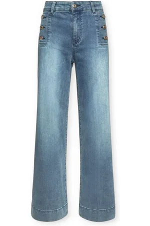 Elena Miro Jeans, Dames, Blauw, 2Xl, Denim, 5-Pocket Matrozenjeans, "Mary"
