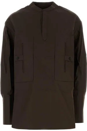 CO Blouses & Shirts, Dames, Bruin, M, Katoen, Patch Shirt llectie