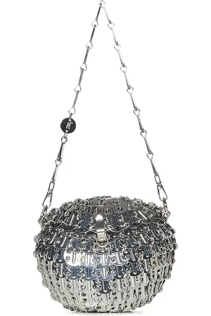 Paco rabanne Tassen, Dames, Grijs, ONE Size, Zilveren Schoudertas Elegant en veelzijdig