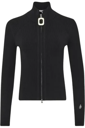 J.W.Anderson Truien, Dames, Zwart, M, Katoen, Geribbelde ritsvest