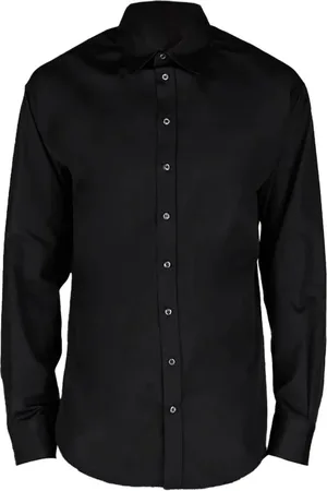Dsquared2 Overhemden, Heren, Zwart, XL, Katoen, Italiaanse Overhemden