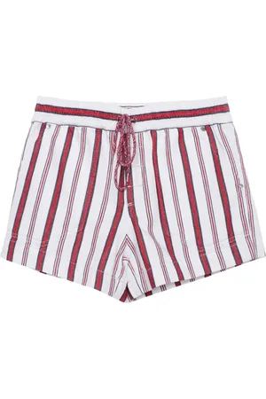 Zadig & Voltaire Korte broeken, Dames, Veelkleurig, S, Gestreept Boho Casual Shorts