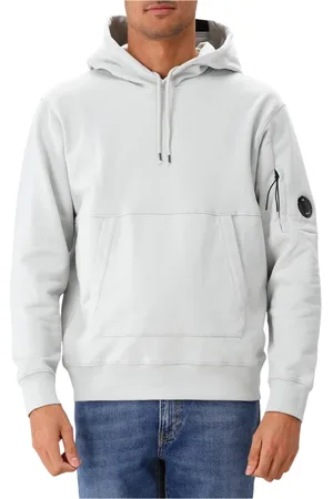 C.P. Company Sweatshirts & Hoodies, Heren, Blauw, 2Xl, Katoen, Lens Hooded Sweatshirt