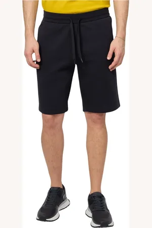 Armani Exchange Korte broeken, Heren, Blauw, 2Xl, Katoen, Blauwe Shorts met Elastische Tailleband