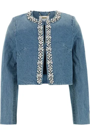 ZIMMERMANN Jassen, Dames, Blauw, S, Denim, Versierde Denimjasje voor Vrouwen