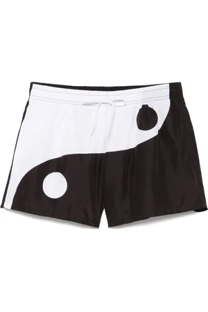 Moschino Badkleding, Heren, Wit, L, Polyester, Yin Yang Strand Boxershorts