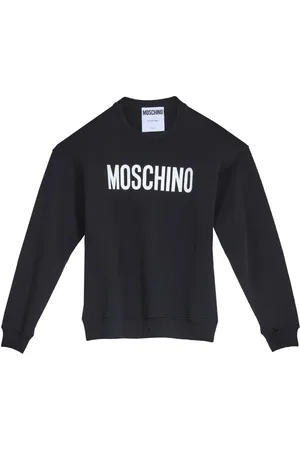 Moschino Sweatshirts & Hoodies, Heren, Zwart, S, Katoen, Klassieke Logo Sweater Zwart Katoen