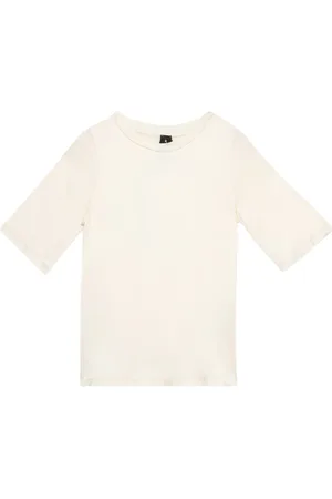 Oltre Tops, Dames, Wit, 2Xl, Satijn, Driekwartmouw satijnen T-shirt
