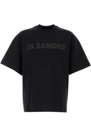 Jil Sander Tops, Heren, Zwart, M, Katoen, Logo T-shirt