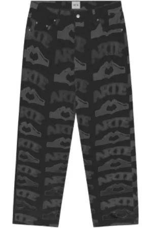 Arte Antwerp Jeans, Heren, Zwart, W34, Hartprint Casual Broek
