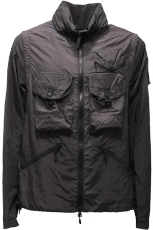 OUTHERE Jassen, Heren, Zwart, 2Xl, Nylon, Afneembare Mouw Zwarte Jas met Zakken