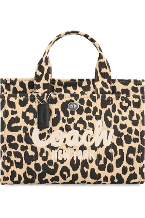 Coach Tassen, Dames, Veelkleurig, ONE Size, Katoen, Canvas Tote Tas met Turn-Lock