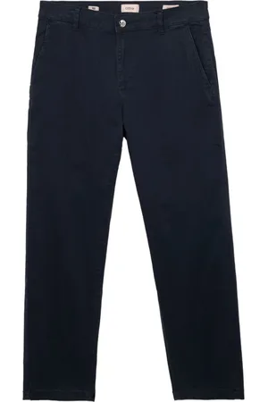 Oltre Broeken, Dames, Blauw, M, Katoen, Chino-broek gemaakt van Tencel-mengweefsel