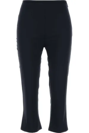 Alessandra Rich Broeken, Dames, Blauw, 2Xs, Wol, Lichte wol Capri broek