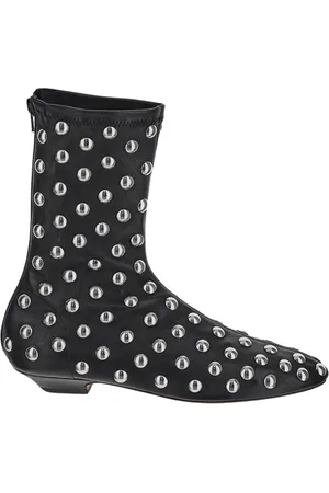 Khaite Schoenen, Dames, Zwart, 36 EU, Leer, Leren Enkelboot