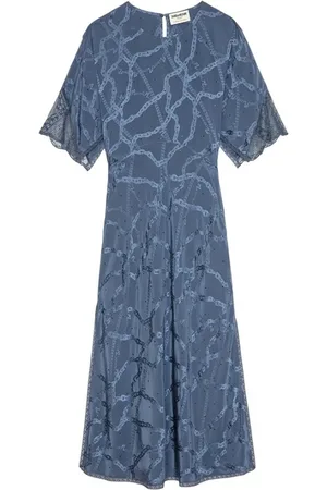Zadig & Voltaire Kleedjes, Dames, Blauw, L, Elegante Jurk voor Vrouwen