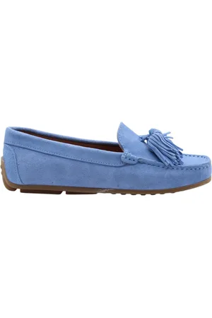 CTWLK. Schoenen, Dames, Blauw, 40 EU, Klassieke Leren Mocassin Schoenen