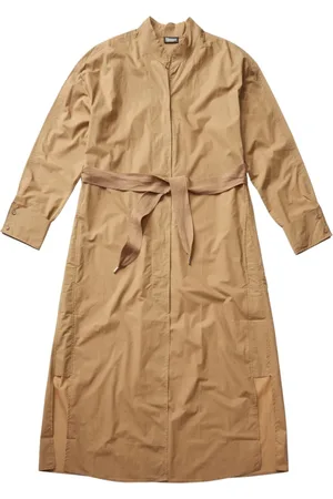 Blauer Kleedjes, Dames, Geel, S, Katoen, Katoenen jurk met logo, korte mouwen