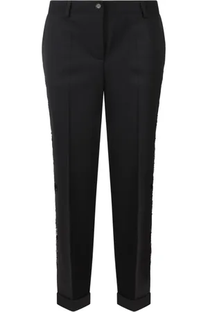 P.A.R.O.S.H. Broeken, Dames, Zwart, M, Wol, Geborduurde Wollen Broek met Pailletten