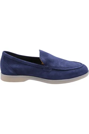 CTWLK. Schoenen, Heren, Blauw, 41 EU, Suède, Suède Mocassin Schoenen uit Sri Lanka