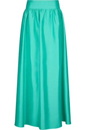 Liu Jo Rokken, Dames, Blauw, 2Xs, Elegante Groene Lange Rok