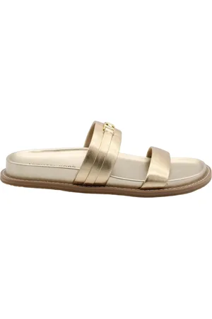 Michael Kors Schoenen, Dames, Geel, 41 EU, Kalk Slipper - Stijlvol en Comfortabel Schoeisel