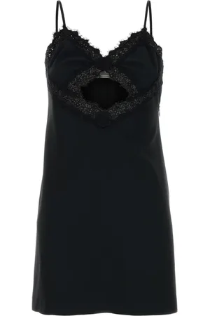 BLUMARINE Kleedjes, Dames, Zwart, XS, Satin Jurk