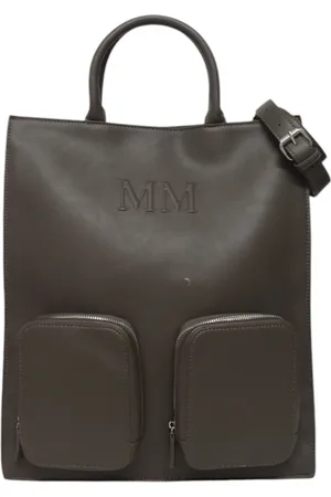 Max Mara Tassen, Dames, Bruin, ONE Size, Leer, Schoudertas van imitatieleer met voorvakken