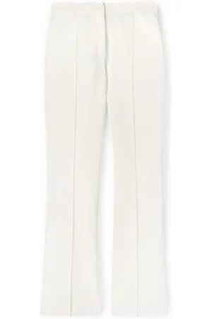 Motivi Broeken, Dames, Wit, 2Xl, Katoen, Broek met vouw en wijde pijpen