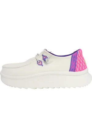 Hey dude Schoenen, Dames, Wit, 39 EU, Leer, Stoffen Instappers