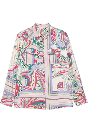 Liu Jo Blouses & Shirts, Dames, Veelkleurig, S, Satijn, Gestreepte satijnen overhemd met metalen detail