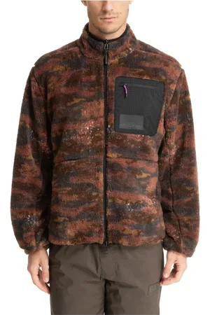 EA7 Jassen, Heren, Bruin, M, Polyester, Jas met ritssluiting en patroon
