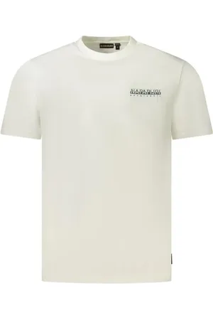 Napapijri Tops, Heren, Wit, 2Xl, Katoen, T-shirt met opvallende print