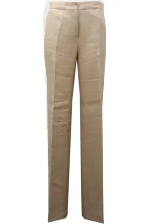 Max Mara Broeken, Dames, , S, Linnen, Rivolo linnen palazzo broek