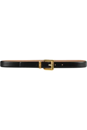Elisabetta Franchi Accessoires, Dames, Zwart, XS, Leer, Imitatielederen logogesp riem