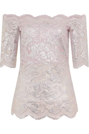 Paco rabanne Blouses & Shirts, Dames, Roze, S, Roze en Zilveren Chic Topwear
