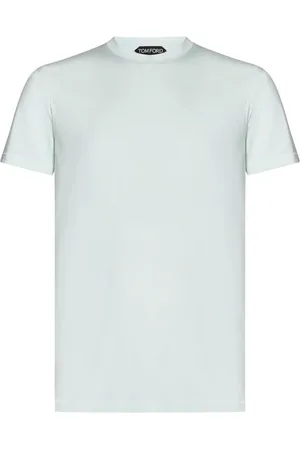 Tom Ford Tops, Heren, Groen, M, Katoen, Groene T-shirts en Polos met TF-logo