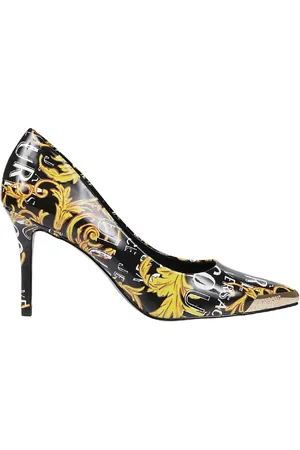 VERSACE Schoenen, Dames, Veelkleurig, 39 EU, Barocco All Over Print Dames Décolleté