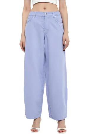 Liu Jo Jeans, Dames, Paars, W25, Paarse Palazzo Broek voor Vrouwen