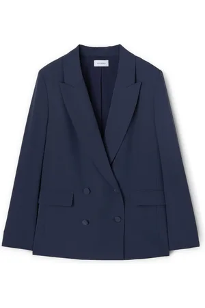 Motivi Jassen, Dames, Blauw, L, Polyester, Oversized double-breasted blazer