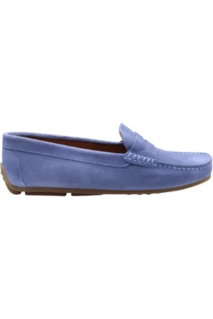 CTWLK. Schoenen, Dames, Blauw, 37 EU, Klassieke Leren Mocassin Schoenen