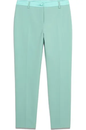 Oltre Broeken, Dames, Groen, 3Xl, Satijn, Broek met satijndetail