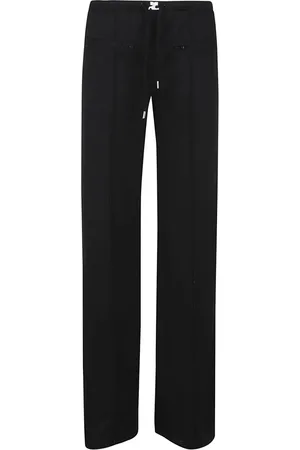 Courrèges Broeken, Dames, Zwart, M, Polyester, Zwarte Broek voor Vrouwen