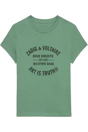 Zadig & Voltaire Tops, Dames, Groen, XS, Stijlvol T-shirt voor mannen