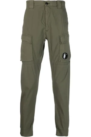 C.P. Company Broeken, Heren, Groen, S, Katoen, Slim Fit Cargo Broek