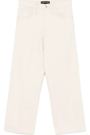 Federico Cina Jeans, Heren, , M, Ecru Klassieke Vijf Zakken Jeans