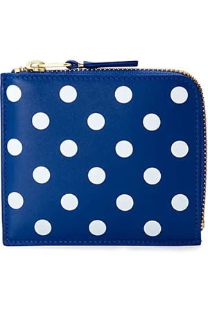 Comme des Garçons Accessoires, unisex, Blauw, ONE Size, Dots Print Portemonnees en Kaarthouders