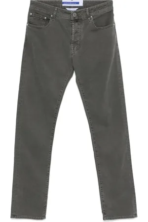 Jacob Cohen Jeans, Heren, Grijs, W35, Katoen, Slim-fit broek