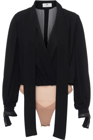 Elisabetta Franchi Tops, Dames, Zwart, L, Zwarte Shirt voor Vrouwen