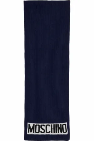 Moschino Accessoires, Heren, Blauw, ONE Size, Wol, Wolmix Herensjaal